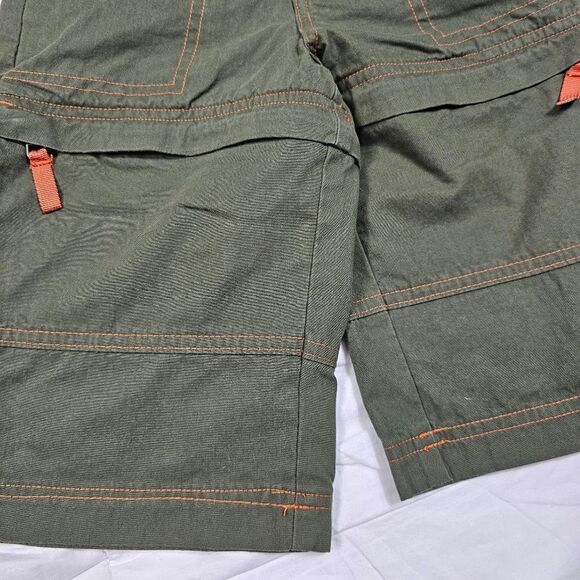 L.L Bean Green and Orange Zip Away Capri Convertable‎ Shorts Girl's Size 4T - Picture 4 of 6